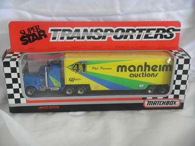 1993 Phil Parsons NASCAR Diecast 41 Manheim Hauler Transporter 1:64 Matchbox Super Star 1