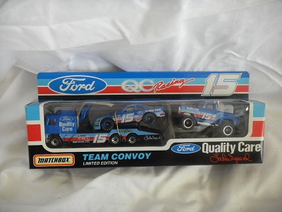 1993 Lake Speed NASCAR Diecast 15 Quality Care Hauler Transporter 1:87 Matchbox Team Convoy 1