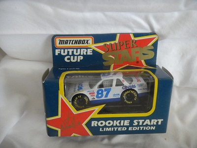 1993 Joe Nemechek NASCAR Diecast 87 Cintas CWC 1:64 Matchbox Future Cup Super Stars Rookie Start 1