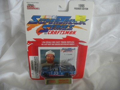 1995 TJ Clark NASCAR Diecast 23 ASE Castrol Truck Supertruck 1:64 Racing Champions Premier 1