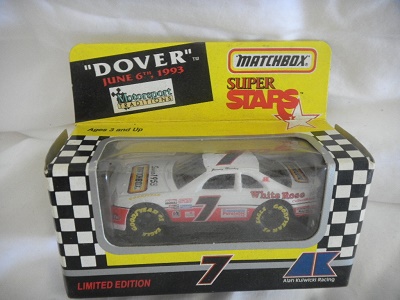 1993 Jimmy Hensley NASCAR Diecast 7 USA Bobsled Project CWC 1:64 Matchbox Super Stars Pocono 1