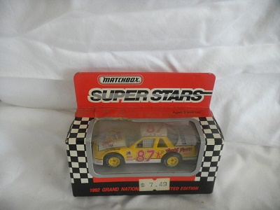 1992 Joe Nemechek NASCAR Diecast 87 Texas Pete Sauces CWC 1:64 Matchbox Super Stars 1