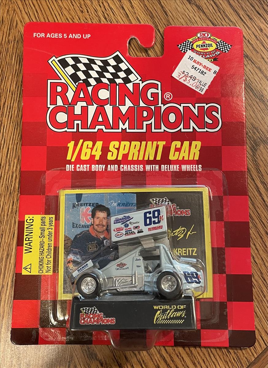 1998 Donnie Keritz WOO World Outlaws Dirt Car 69K Stockdale Transport Sprint Car 1:64 Racing Champions 1