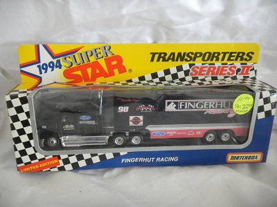 1994 Derrike Cope NASCAR Diecast 98 Fingerhut Hauler Transporter 1:87 Matchbox Super Star 1