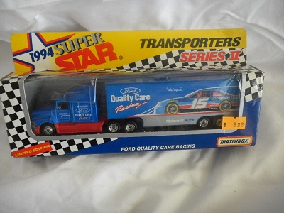 1994 Lake Speed NASCAR Diecast 15 Quality Care Hauler Transporter 1:87 Matchbox Super Star 1