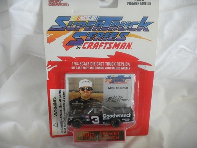 1995 Mike Skinner NASCAR Diecast 3 GM Goodwrench Craftsman Truck Supertruck 1:64 Racing Champions Premier 1