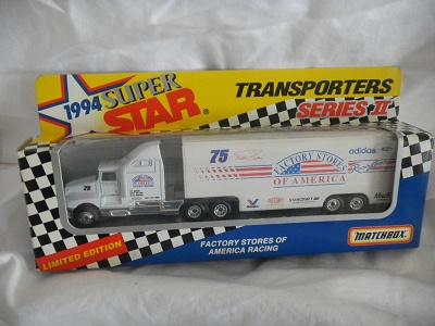 1994 Todd Bodine NASCAR Diecast 75 Factory Stores Outlet Hauler Transporter 1:64 Matchbox Super Stars 1