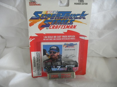1995 Geoff Bodine NASCAR Diecast 7 Exide Batteries Truck Supertruck 1:64 Racing Champions Premier 1