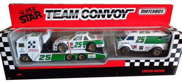 1991 Ken Schrader NASCAR Diecast 25 Hendrick Hauler Transporter 1:64 Matchbox Team Convoy 1