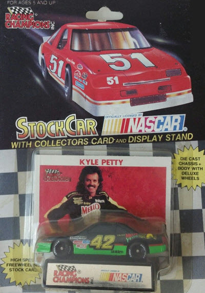 1991 Kyle Petty NASCAR Diecast 42 Mello Yellow CWC 1:64 Racing Champions 1