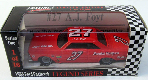 1992 AJ Foyt NASCAR Diecast 27 Sheraton Thompson 1965 CWC 1:64 Action RCCA Legend Series 1