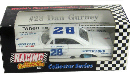 1992 Dan Gurney NASCAR Diecast 28 LaFayette Ford 1963 Galaxy CWC 1:64 Action RCCA Collector Series 1