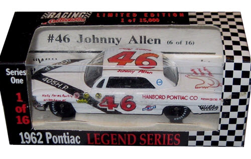 1992 Johnny Allen NASCAR Diecast 46 Hansford 1962 Pontiac Action RCCA Legend Series 1