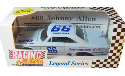 1992 Johnny Allen NASCAR Diecast 66 Commonwealth 1964 Ford Action RCCA Legend Series 1