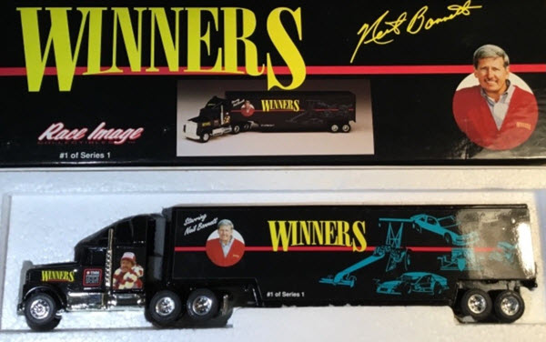 1992 Neil Bonnett NASCAR Diecast Winners TV Show Hauler Transporter 1:64 Ertl 1