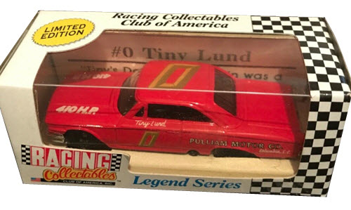 1992 Tiny Lund NASCAR Diecast 0 Pullman Motor Co 1963 Galaxy CWC 1:64 Acrion RCCA Club Legend Series 1