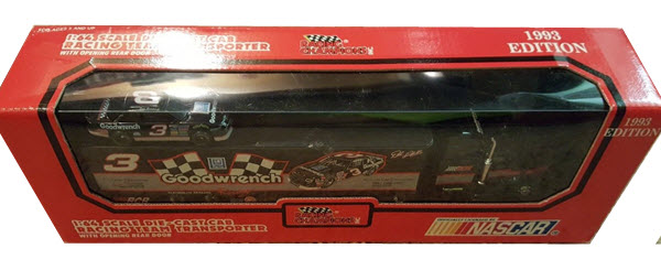1993 Dale Earnhardt Sr NASCAR Diecast 3 GMGW GM Goodwrench Hauler Transporter 1:64 Racing Champions 1993 Edition With Car 1