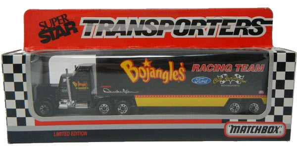 1993 Derrike Cope NASCAR Diecast 98 Bojangles Hauler Transporter 1:87 Matchbox Super Star 1