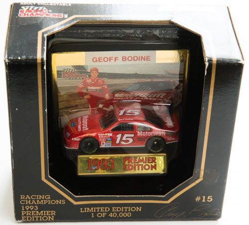 1993 Geoff Bodine NASCAR Diecast 15 Motorcraft CWC 1:64 Racing Champions Premier 1