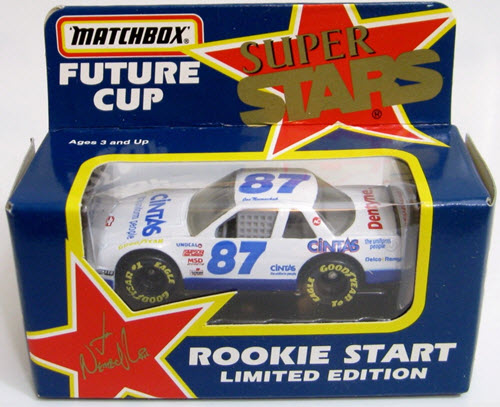 1993 Joe Nemechek NASCAR Diecast 87 Cintas CWC 1:64 Matchbox Future Cup Super Stars Rookie Start 1
