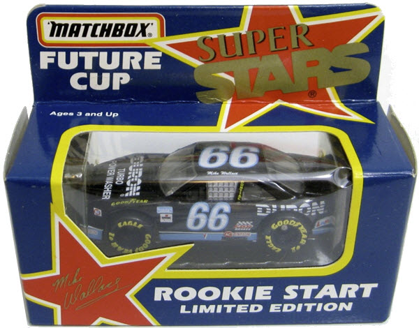 1993 Mike Wallace NASCAR Diecast 66 Duron Rookie Start CWC 1:64 Matchbox Super Stars 1