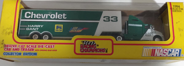 1994 Harry Gant NASCAR Diecast 33 Leo Jackson Hauler Transporter 1:87 Racing Champions Collector Edition 3