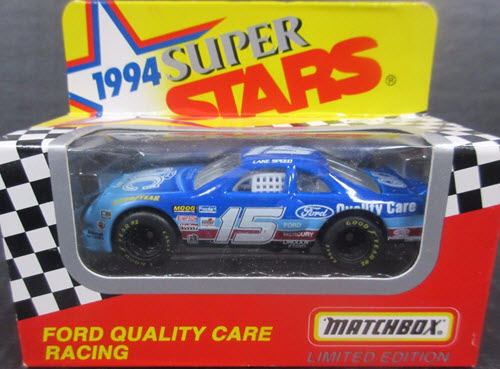 1994 Lake Speed NASCAR Diecast 15 Quality Care CWC 1:64 Matchbox Super Stars 1