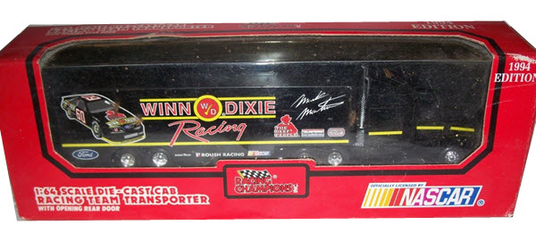 1994 Mark Martin NASCAR Diecast 60 Winn Dixie Hauler Transporter 1:64 Racing CHampions 1994 Edition 1