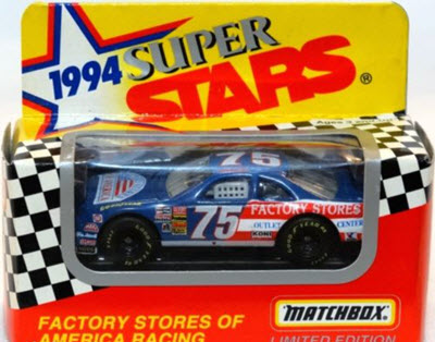 1994 Todd Bodine NASCAR Diecast 75 Factory Stores Outlet CWC 1:64 Matchbox Super Stars 1