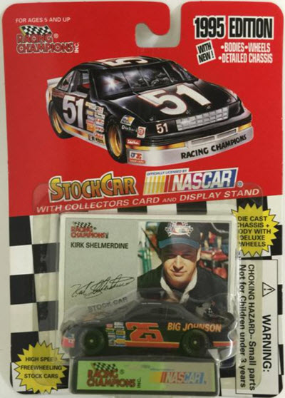 1995 Kirk Shelmerdine NASCAR Diecast 25 Big Johnson CWC 1:64 Racing Champions 1995 Edition 1