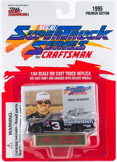 1995 Mike Skinner NASCAR Diecast 3 GM Goodwrench Craftsman Truck Supertruck 1:64 Racing Champions Premier 1
