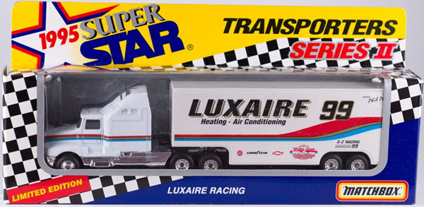 1995 Phil Parsons NASCAR Diecast 99 Luxaire Hauler Transporter 1:87 Matchbox Super Star 1