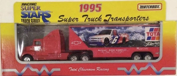 1995 Rick Carelli NASCAR Diecast 6 Total Petroleum Hauler Transporter 1:64 Matchbox Super Truck 1