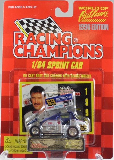 1996 Brent Kaeding WOO World Outlaws Dirt Diecast 69 Brix Sports Motorola Sprint Car 1:64 Racing Champions 1996 Edition 1