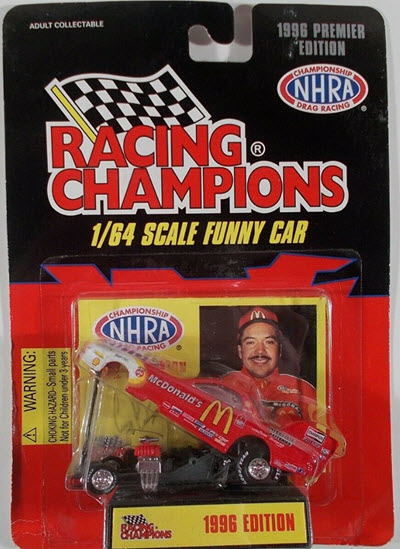 1996 Cruz Pedregon NHRA Diecast McDonalds Funny Car 1:64 Racing Champions 1