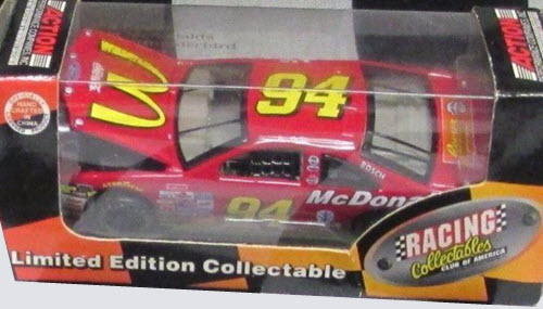 1997 Bill Elliott NASCAR Diecast 94 McDonalds CWC 1:64 Action RCCA Club Car 1