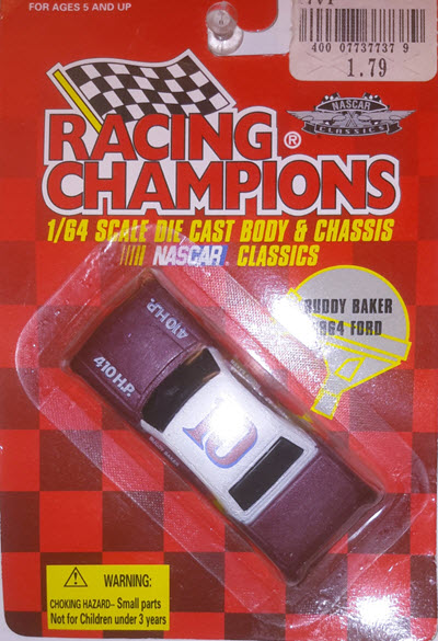 1997 Buddy Baker NASCAR Diecast 10 1964 CWC 1:64 Racing Champions Classics Diagonal 1