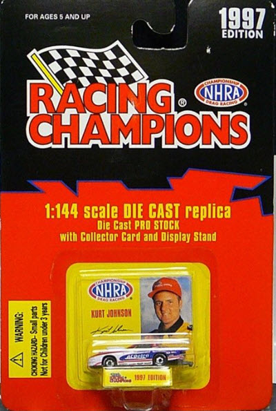 1997 Kurt Johnson NHRA Diecast AC Delco ACDelco ProStock Pro Stock Drag Car 1:144 Racing Champions Premier 1