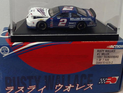 1997 Rusty Wallace NASCAR Diecast 2 Miller Special Japan CWC 1:64 Action RCCA Club Car 1