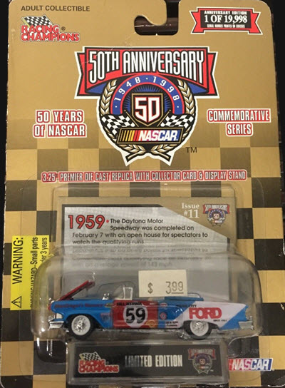 1998 50 Years Of NASCAR 1959 City 59 Ford Convertible CWC 1:64 Racing Champions 1