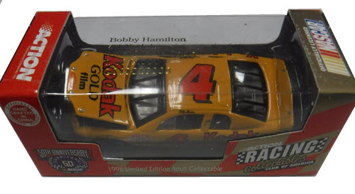 1998 Bobby Hamilton NASCAR Diecast 4 Kodak Gold CWC 1:64 Action RCCA Club Car 1