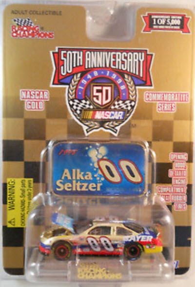1998 Buckshot Jones NASCAR Diecast 00 Alka Seltzer CWC 1:64 Racing Champions Gold Commemorative 1