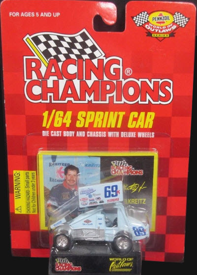 1998 Donnie Keritz WOO World Outlaws Dirt Car 69K Stockdale Transport Sprint Car 1:64 Racing Champions 1