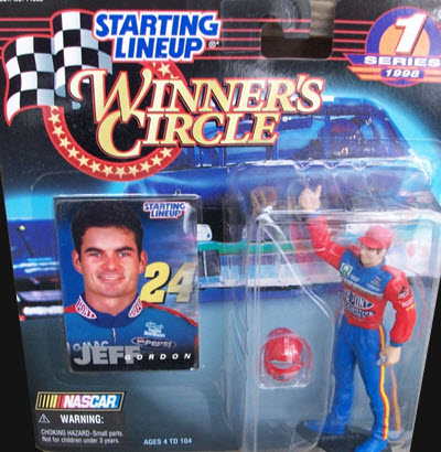 1998 Jeff Gordon NASCAR Diecast 24 DuPont Figurine WInners Circle SLU 5 Inch Series 1 with Helmet 1