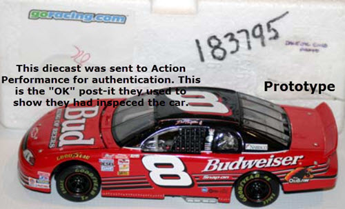 1999 Dale Earnhardt Jr NASCAR Diecast 8 Bud Budweiser CWB 1:24 Action ARC Bank Prototype 1