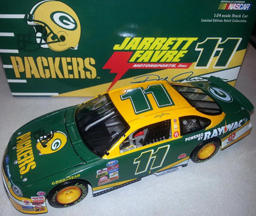 1999 Dale Jarrett NASCAR Diecast 11 Green Bay Packers Farve CWC 1:24 Action ARC 1