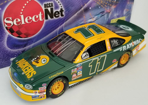 1999 Dale Jarrett NASCAR Diecast 11 Green Bay Packers Farve CWC 1:24 Action SelectNet Select Net 1
