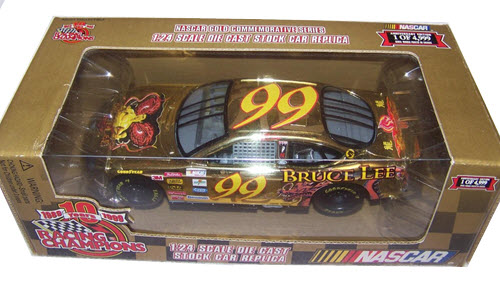 1999 Jeff Burton NASCAR Diecast 99 Bruce Lee CWC 1:24 Racing Champions Gold Commemorative 1