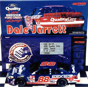 2000 Dale Jarrett NASCAR Diecast 88 Quality Care BWB Bank 1:24 Action ARC 1