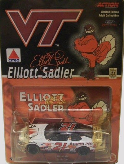 2000 Elliott Sadler NASCAR Diecast 21 VA Virginia Tech 1:64 CWC Action ARC 1